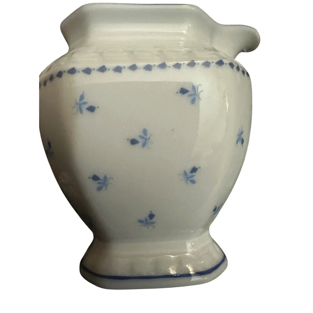 Seltmann Weiden Milk Jug Creamer Tray Andrea Blue Floral Bavaria West Germany